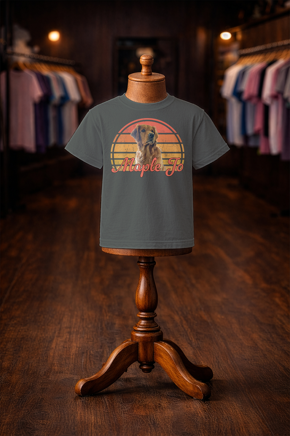 Custom Retro Pet Sunset - Kid's