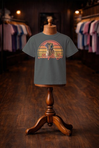 Custom Retro Pet Sunset - Kid's